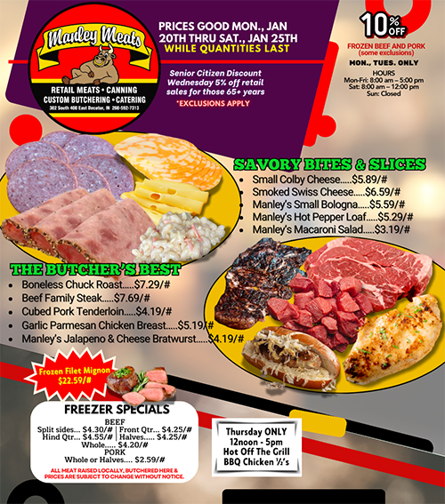 Manley Meats Weekly Specials